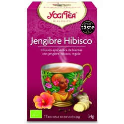 Yogi tea infusion jengibre hibisco 17 bolsas BIO