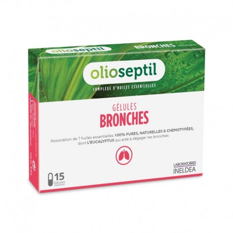 Preparado aceites esenciales bronquios OLIOSEPTIL 15 capsulas
