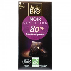 Chocolate 80% cacao seleccion Ecuador JARDIN BIO 100 gr