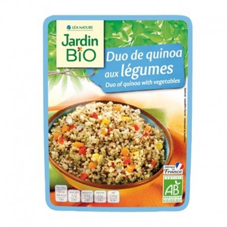 Plato preparado duo quinoa con verduras JARDIN BIO 250 gr