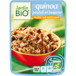 Plato preparado quinoa, pollo y sesamo JARDIN BIO 250 gr