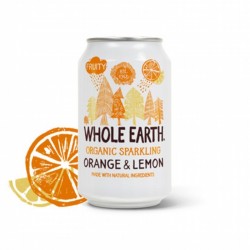 Refresco naranja y limon sin azucar WHOLE EARTH 330 ml BIO