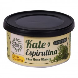 Pate vegano kale, espirulina y finas hierbas s/g s/p SOL NATURAL 125 gr BIO
