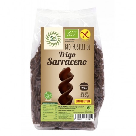 Espiral trigo sarraceno sin gluten SOL NATURAL 250 gr BIO