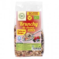 Krunchy avena frutos del bosque sin gluten SOL NATURAL 350 gr BIO
