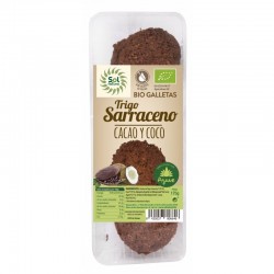 Galleta trigo sarraceno cacao y coco agave SOL NATURAL 175 gr BIO