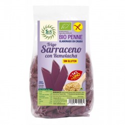 Macarron trigo sarraceno con remolacha lino s/g SOL NATURAL 250 gr BIO