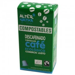Cafe descafeinado ALTERNATIVA 3 (10 capsulas COMPOSTABLES) BIO