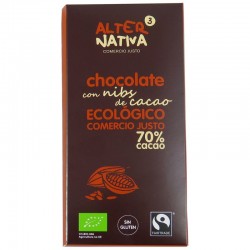 Chocolate 70% nibs chocolate ALTERNATIVA 3 (80 gr) BIO